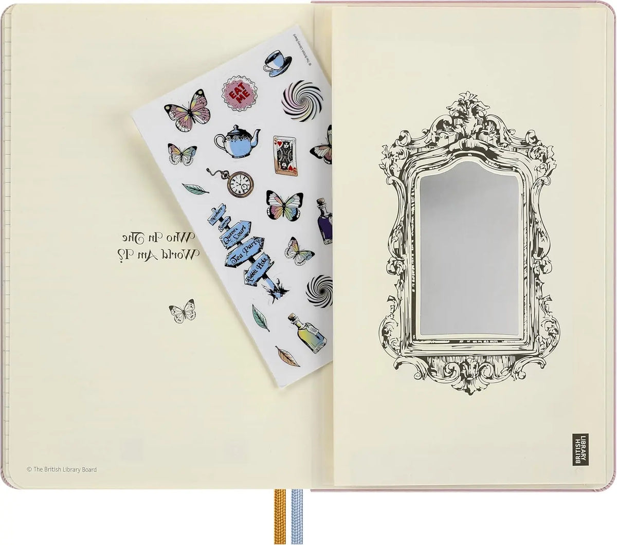 Moleskine Limited Edition Alice’s Adventures in Wonderland Hardcover Notebook, Large (5" x 8.25"), Ruled Pages, Alice Design, 176 Pages
