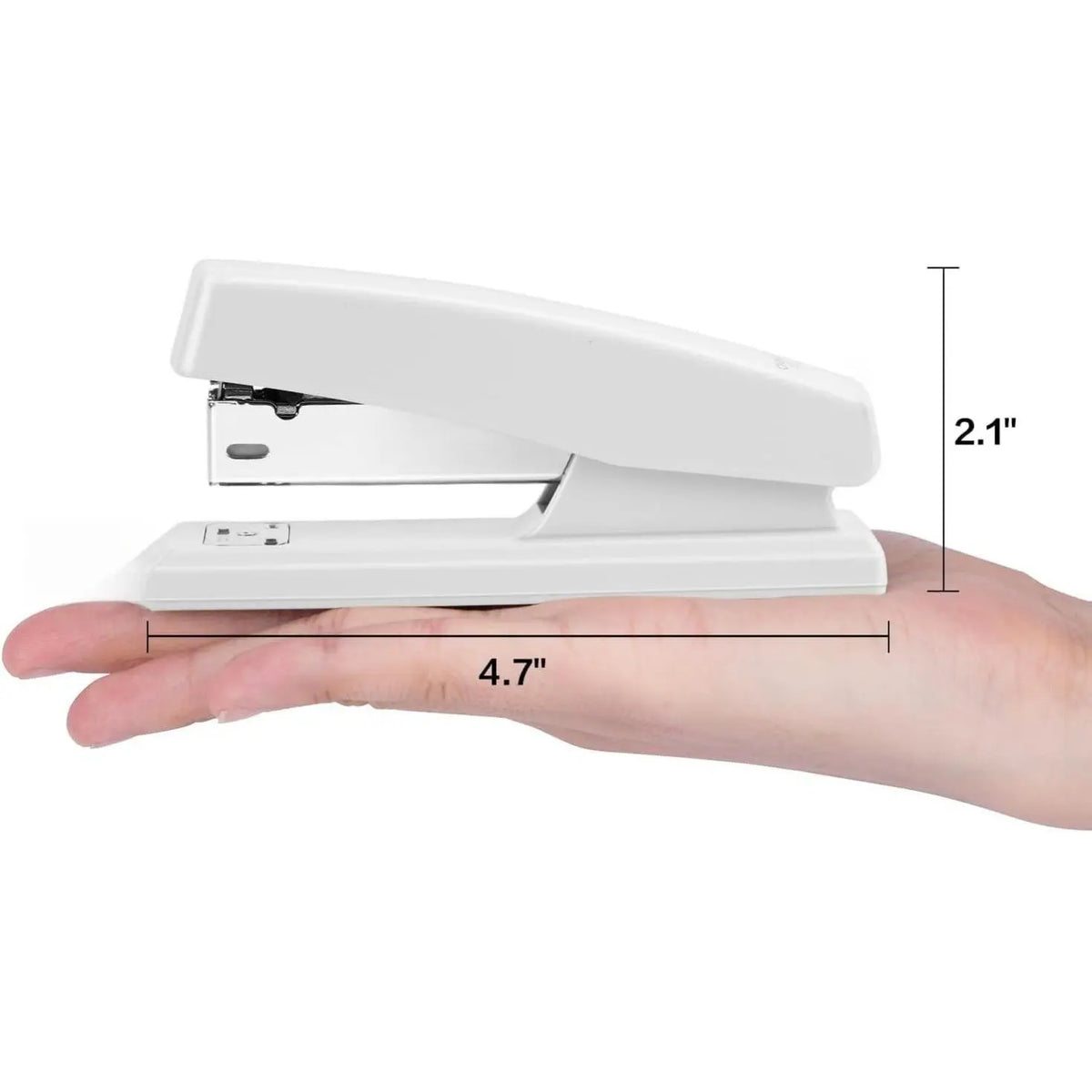 Stapler, Desktop Staplers with 640 Staples, Office Stapler, 25 Sheet Capacity, White Rotatable Anvil Permanent Stapling