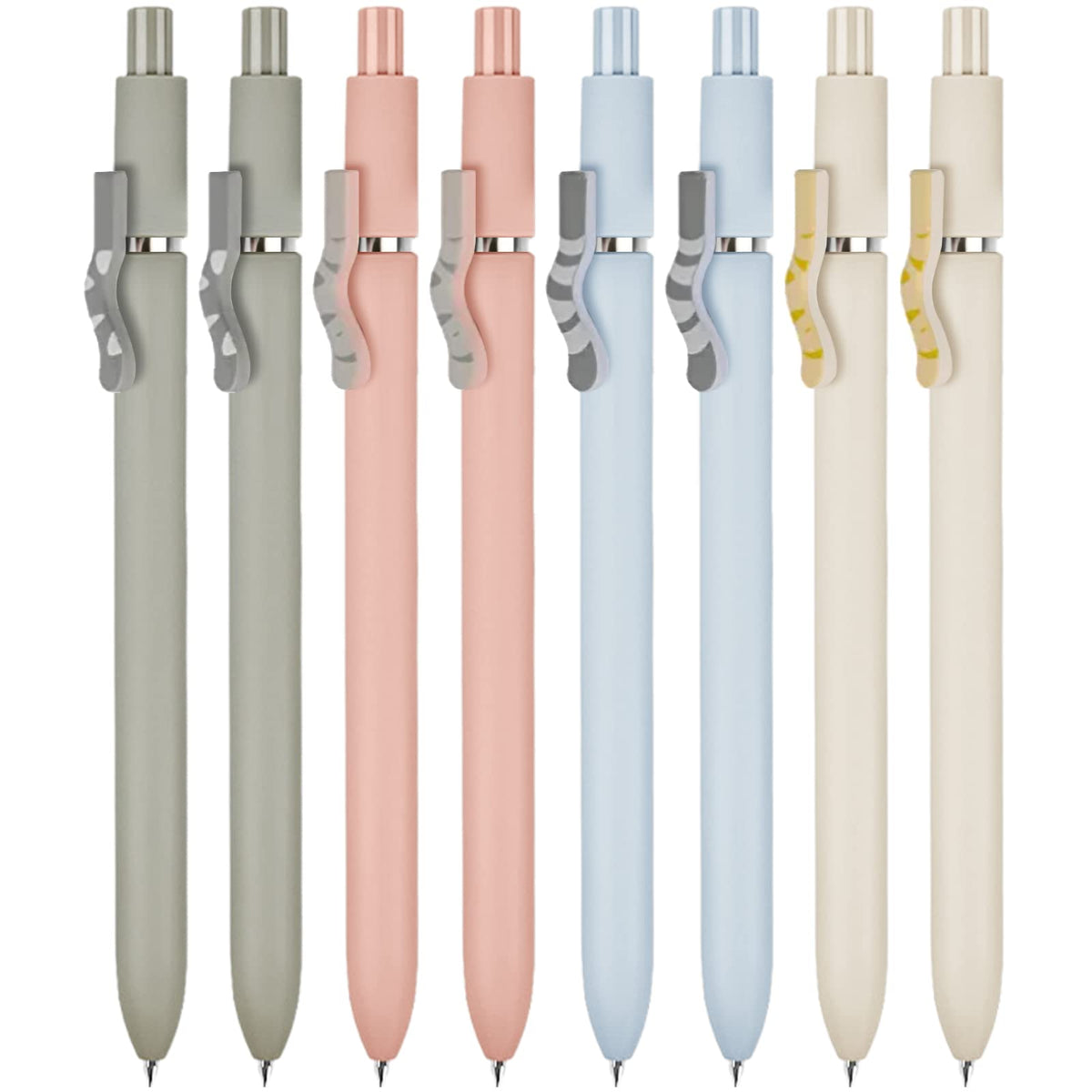 UIXJODO Gel Pens, 5 Pcs 0.5mm Black Ink Pens Fine Point Smooth Writing Pens, High-End Series Pens for Journaling Note Taking, Cute Office School Supplies Gifts for Women Men (Morandi)