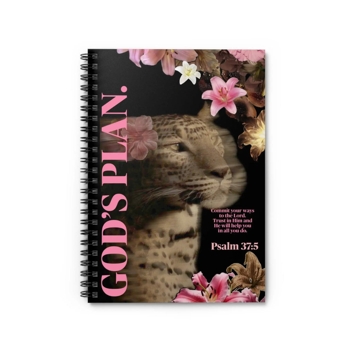 3pcs God's Plan Leopard It Girl Vibe Girls Notebook School Journal Notebook 160 Pages A5 Medium Size Thick Paper, Spiral-bound, Waterproof Flexible Plastic Cover, for College, Sketching, Drawing, Painting