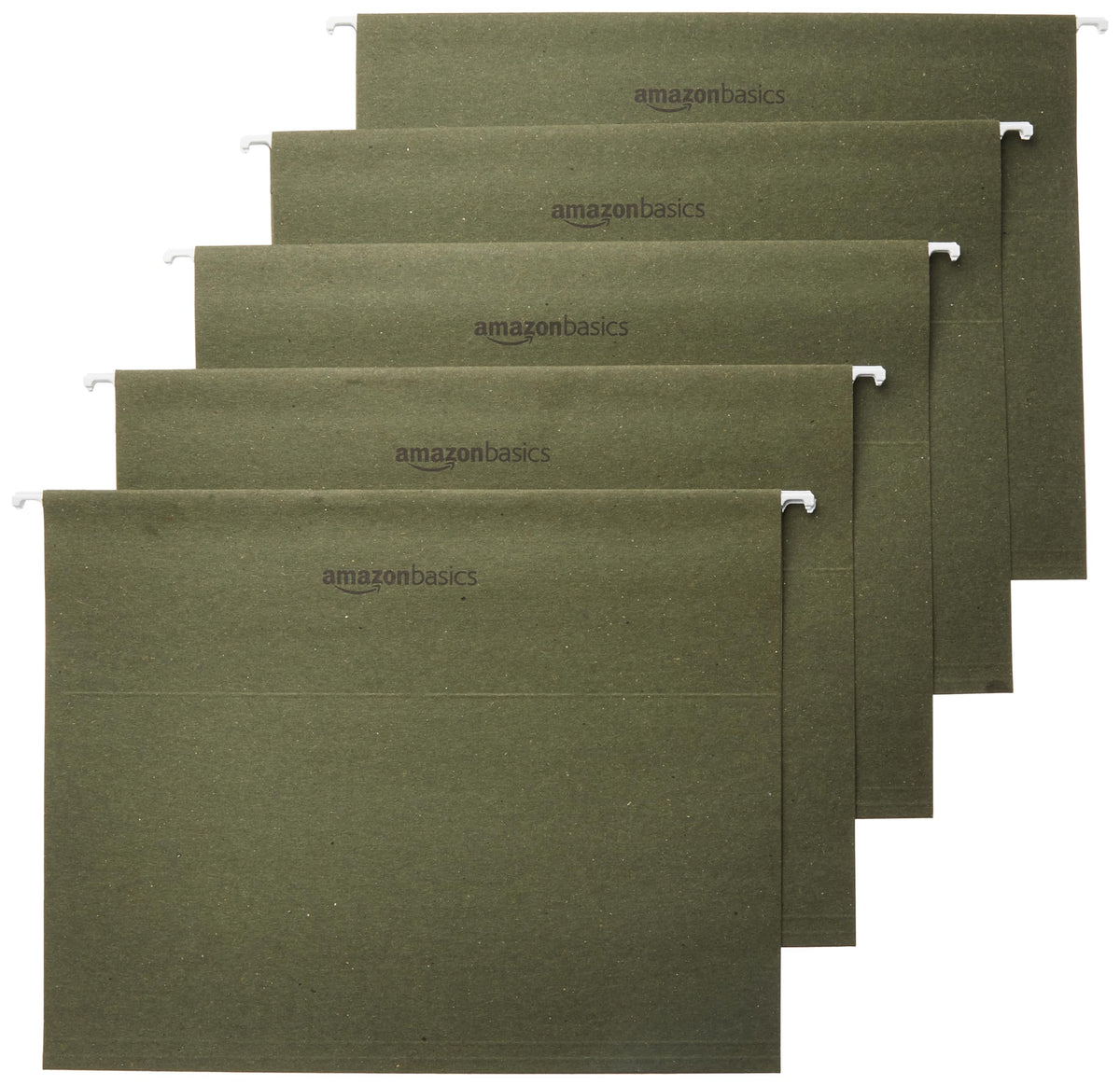 Amazon Basics Hanging File Folders with Adjustable Tabs for Document Organization, Letter Size, 8.5x11 inches, Black, 25-Pack