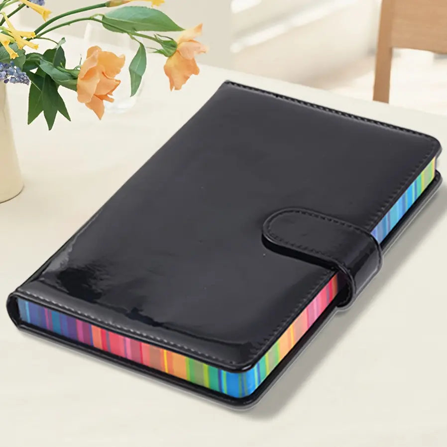 A5 Notebook with Laser Soft Cover, Simple Student Diary, Business Thick Memo Pad, 180 Pages, Unique Laser Design, Colorful Binding, Stationery Supplies, Notebook for School