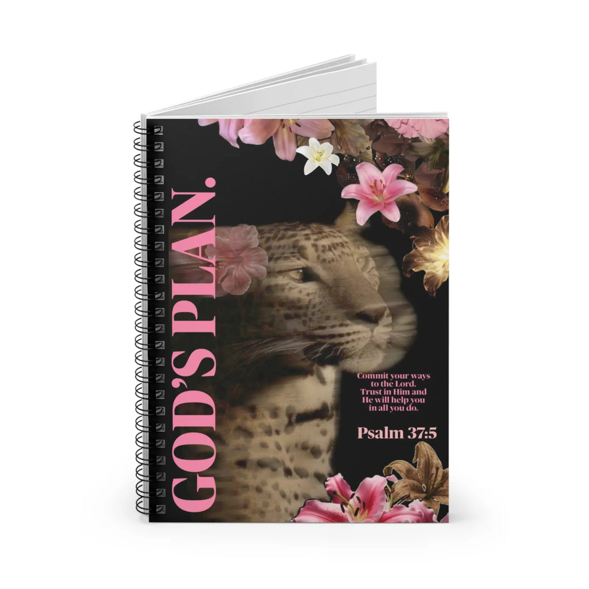 3pcs God's Plan Leopard It Girl Vibe Girls Notebook School Journal Notebook 160 Pages A5 Medium Size Thick Paper, Spiral-bound, Waterproof Flexible Plastic Cover, for College, Sketching, Drawing, Painting