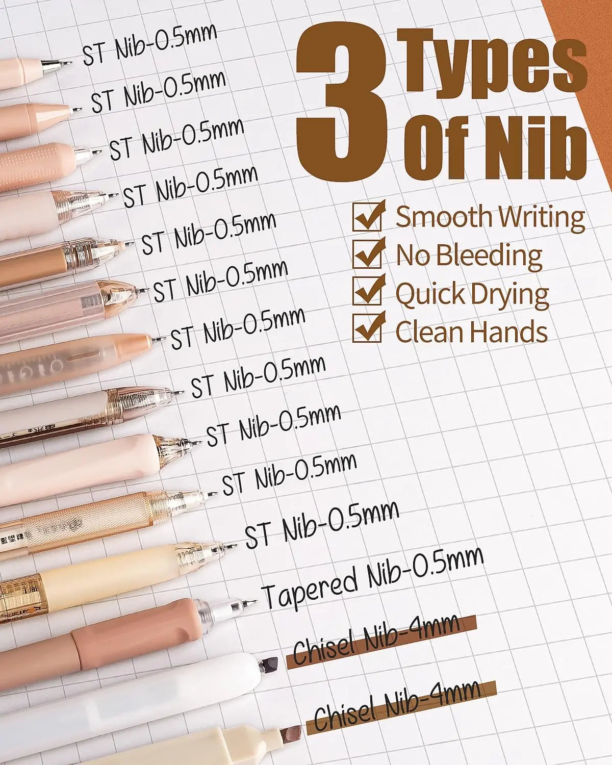 Four Candies Gel Ink Pen Set,14PCS Pen Set with Case, Cute Note Taking 0.5mm Fine Point Retractable 12PCS Black Ink Pens with 2 Highlighter for School, Note Taking,Writing, Office Supplies, girly office supplie,journaling supplies  Pastel Markers Portable