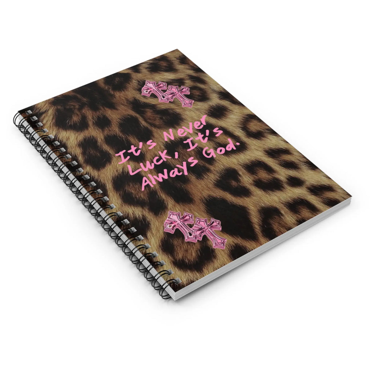 3pcs God's Plan Leopard It Girl Vibe Girls Notebook School Journal Notebook 160 Pages A5 Medium Size Thick Paper, Spiral-bound, Waterproof Flexible Plastic Cover, for College, Sketching, Drawing, Painting