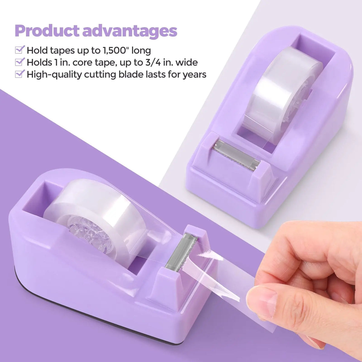 SKYDUE 10PCS Cute Office Accessories Desk Supplies Set - 1x360-Degree Rotating Pen Holder, Stapler, Tape Dispenser, Scissors, Ruler, Binder Clips, 1000pcs Staples, Anti-Tipping Organizer for Stationery Supplies, Desk Organization, Birthdays