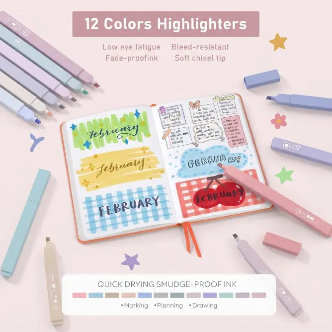 Nicpro 78 PCS Aesthetic School Supplies with Cute Pen Case, 12 Pastel Highlighters, 12 Color & Black Ink Gel Pens, 10 Mechanical Pencils 0.5, 0.7, 0.9, 2.0 mm, 6 Ballpoint Pen for Student Stationary,back to school,back to school shopping