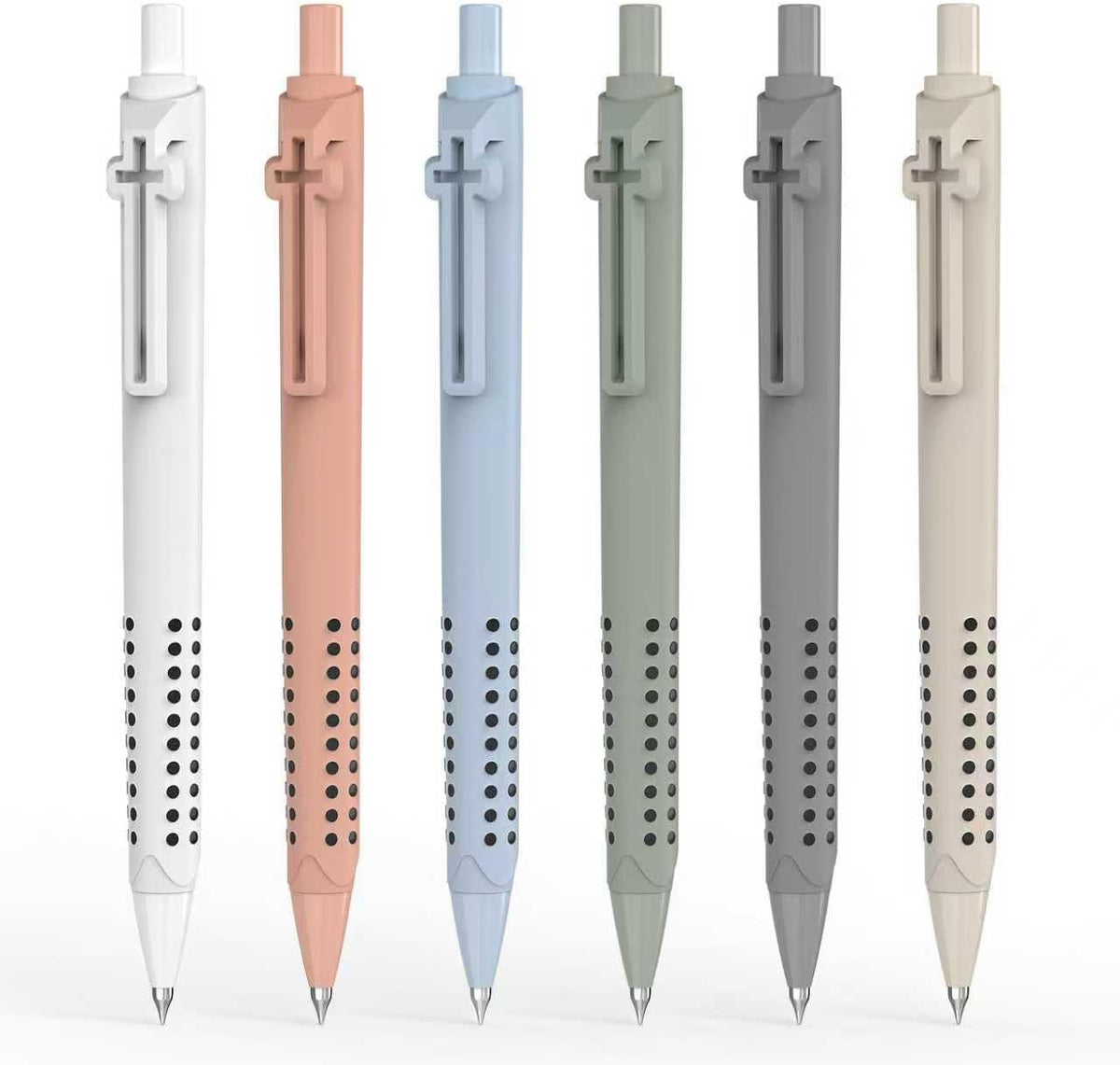 6 Pack Bible Journaling Gel Pens, 0.7mm Black Ink Retractable