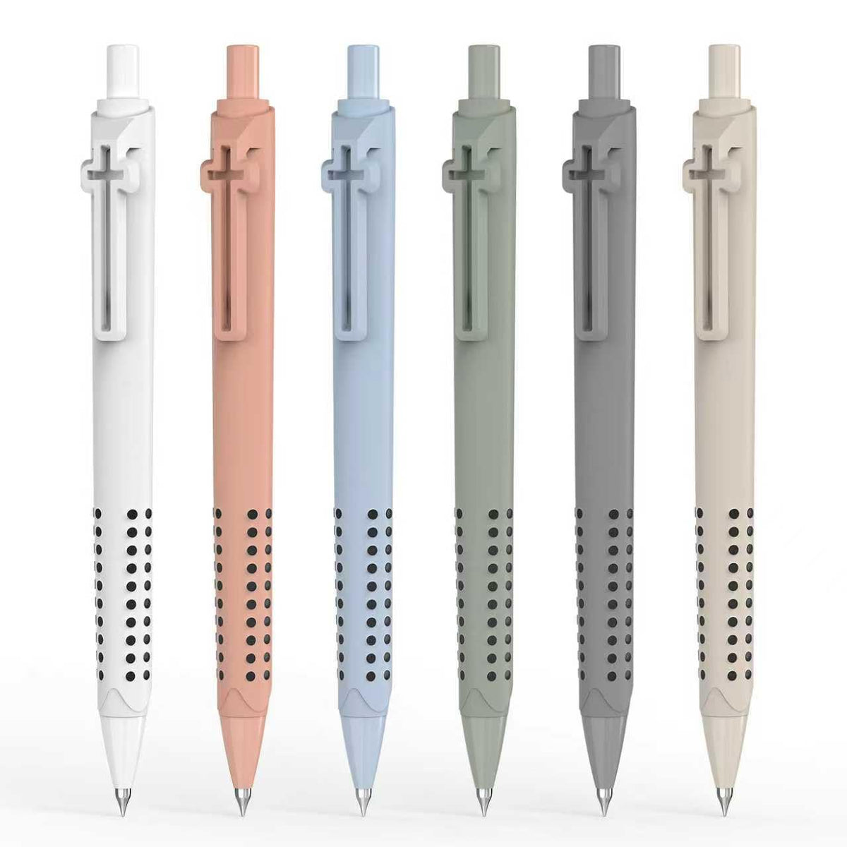 6 Pack Bible Journaling Gel Pens, 0.7mm Black Ink Retractable