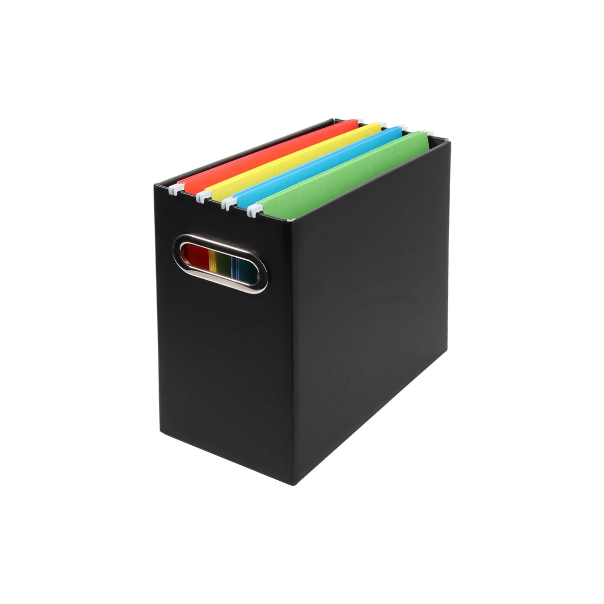 Collapsible File Organizer Box with Handle, Filing Organizer for Home or Office, Small Portable File Box(1 Pack, White)