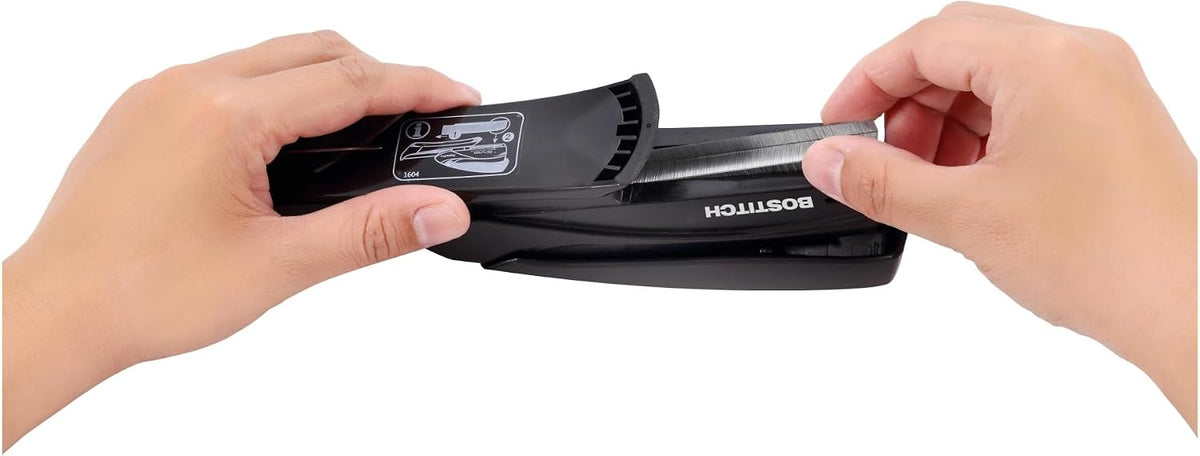 Bostitch Office Inspire 20 Sheet Stapler, One Finger, No Effort, Spring Powered Stapler, Black