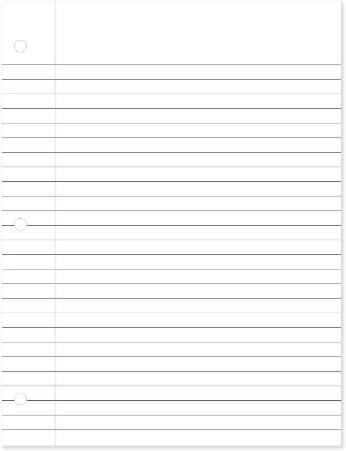 Mead Loose Leaf Paper, Wide Ruled Filler Notebook Paper, 8" x 10-1/2", 400 Sheets, Fits 3-Ring Binder (150036-ECM)