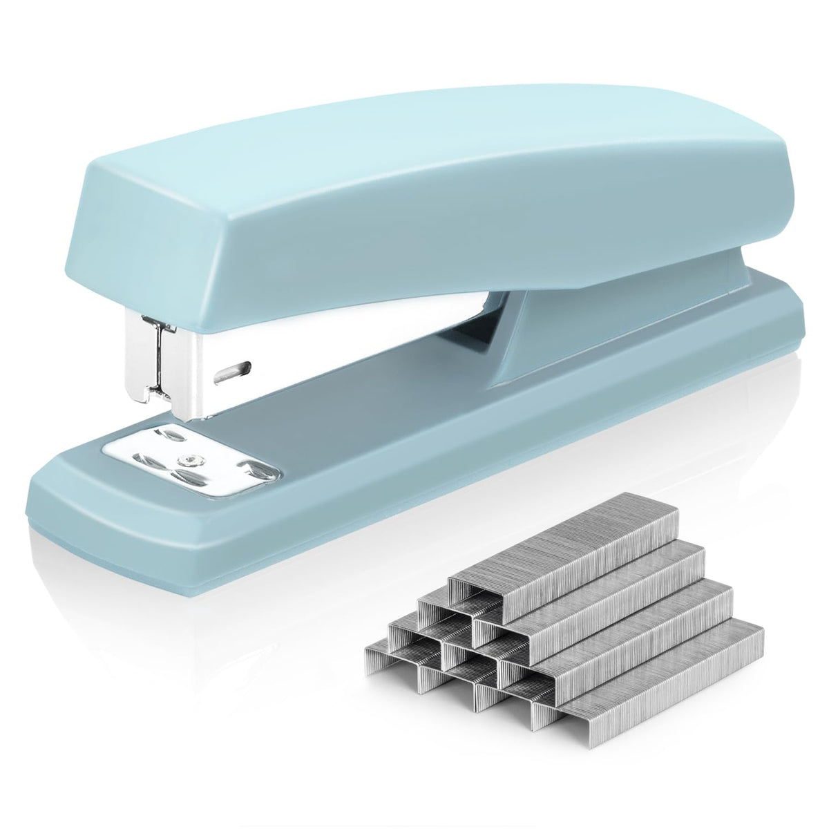 Deli Stapler, Desktop Staplers with 640 Staples, 25 Sheet Capacity, Pink