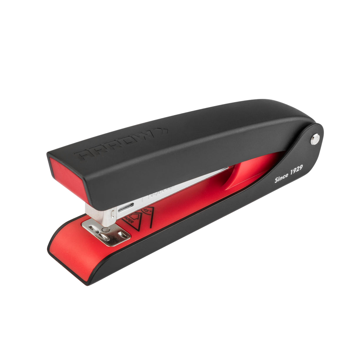 Arrow Desk Stapler with Staples, 25-Sheets Capacity Office Stapler with Anti-Slip Base, Built-in Staple Storage, Full Strip, for Office Home School Use