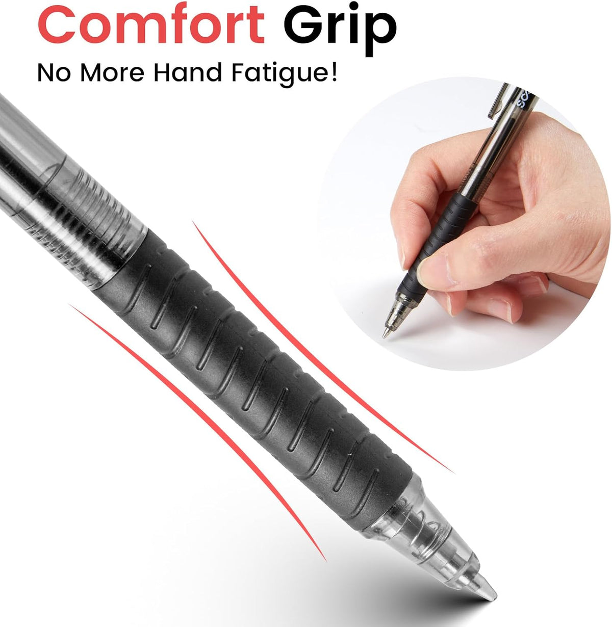 Sooez 40 Pack Bulk Pens Ballpoint, Smooth Writing Pens with Soft Grip