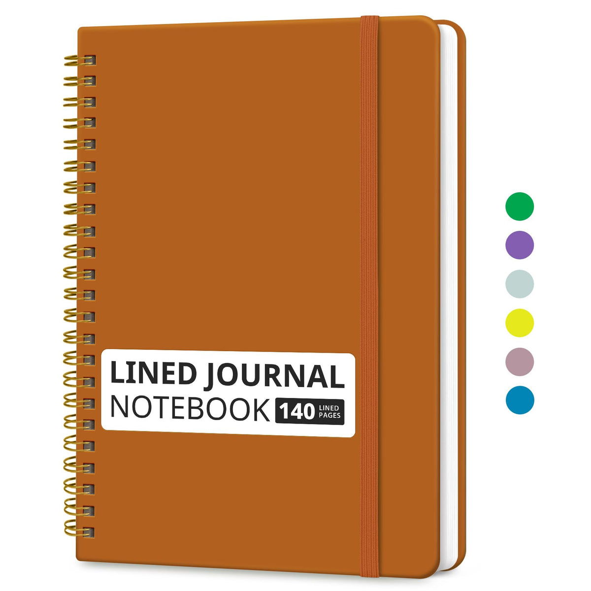 Taja Lined Spiral Notebook for Work, 5.7"x7.9" Spiral Journal College Ruled