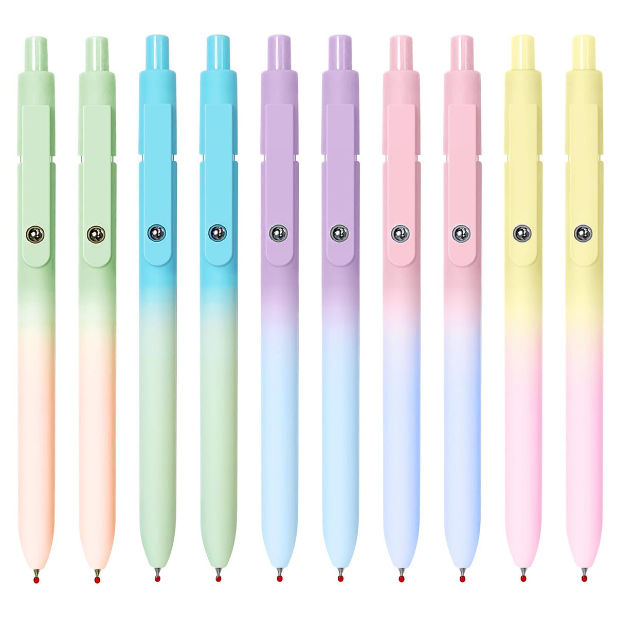 UIXJODO Gel Pens, 5 Pcs 0.5mm Black Ink Pens Fine Point Smooth Writing Pens, High-End Series Pens for Journaling Note Taking, Cute Office School Supplies Gifts for Women Men (Morandi)