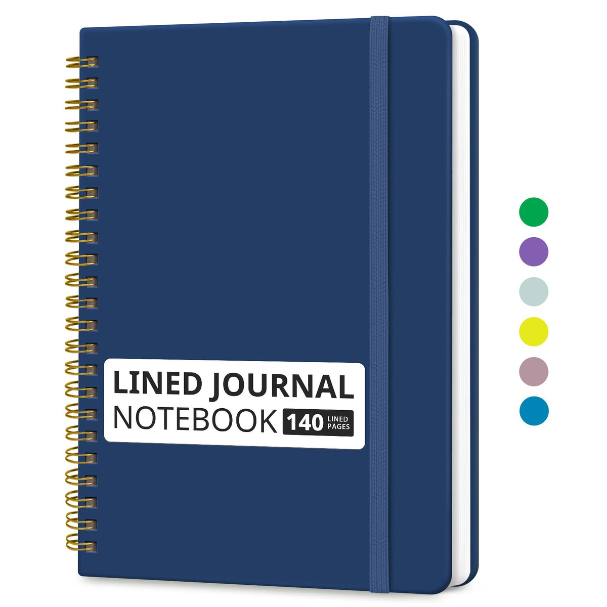 Taja Lined Spiral Notebook for Work, 5.7"x7.9" Spiral Journal College Ruled