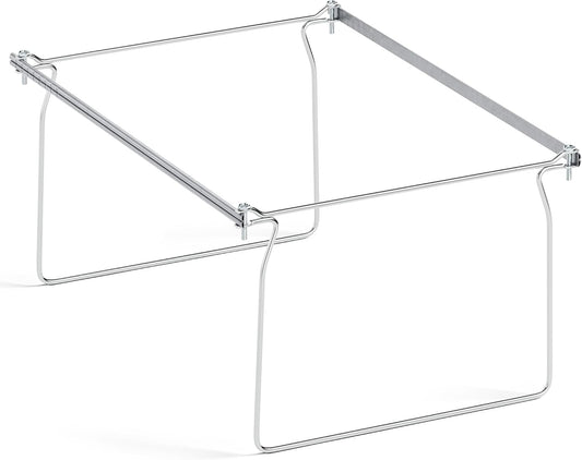 SUNEE Hanging File Folder Frame, Letter Size File Drawer Organizer for Desks, Adjustable File Cabinet Rails 13.5 to 17.5 Inches, Set of 1