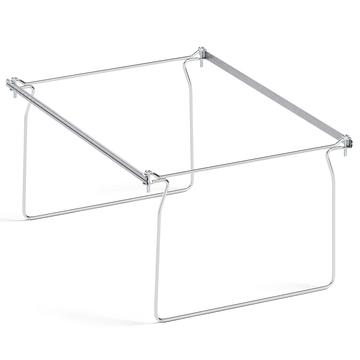 SUNEE Hanging File Folder Frame, Letter Size File Drawer Organizer for Desks, Adjustable File Cabinet Rails 13.5 to 17.5 Inches, Set of 1