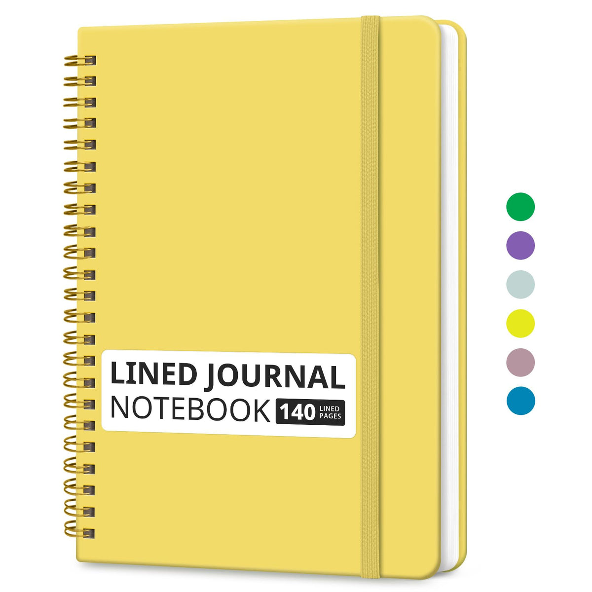 Taja Lined Spiral Notebook for Work, 5.7"x7.9" Spiral Journal College Ruled