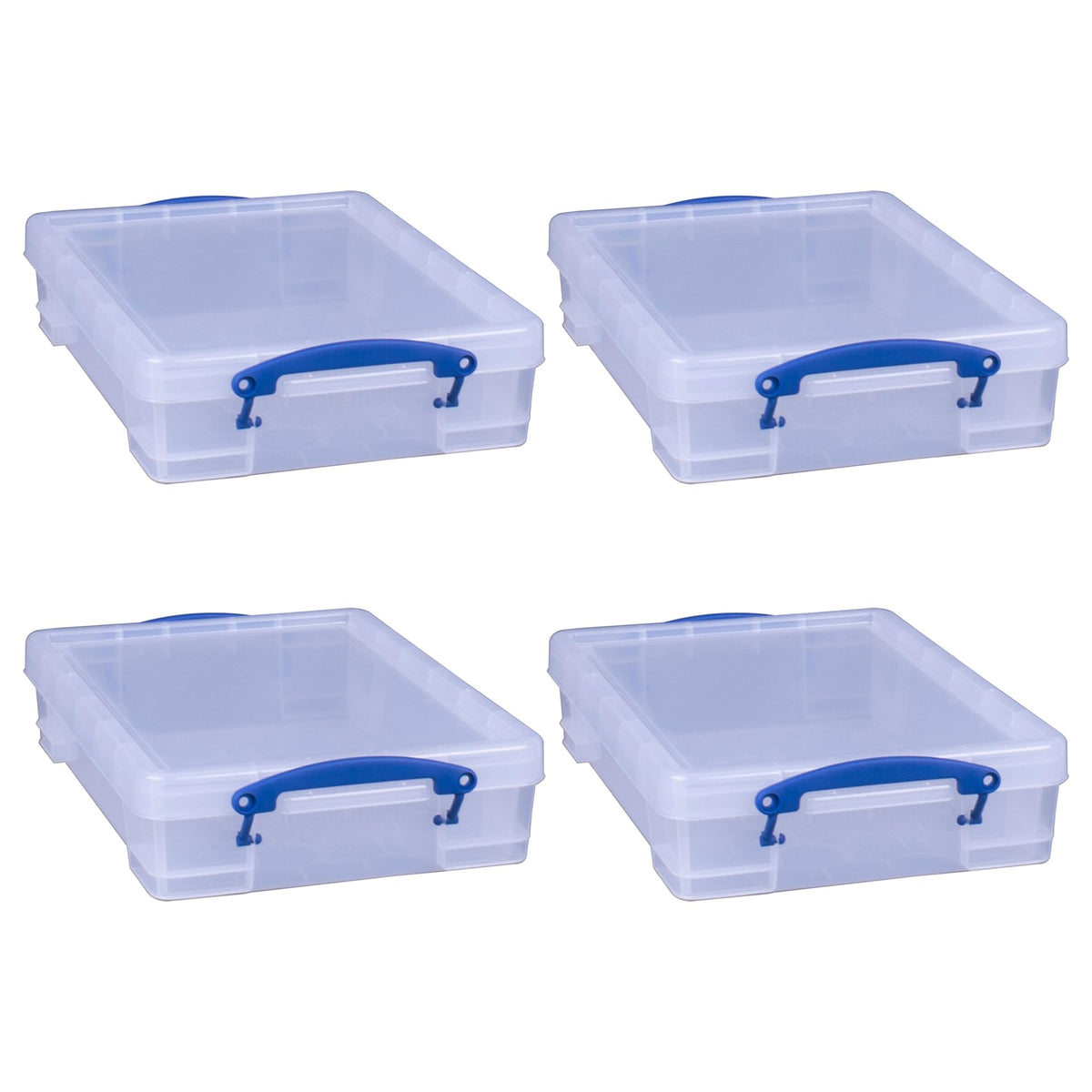 Really Useful Box 4 Liter Plastic Storage File Box Container, 10 Pack