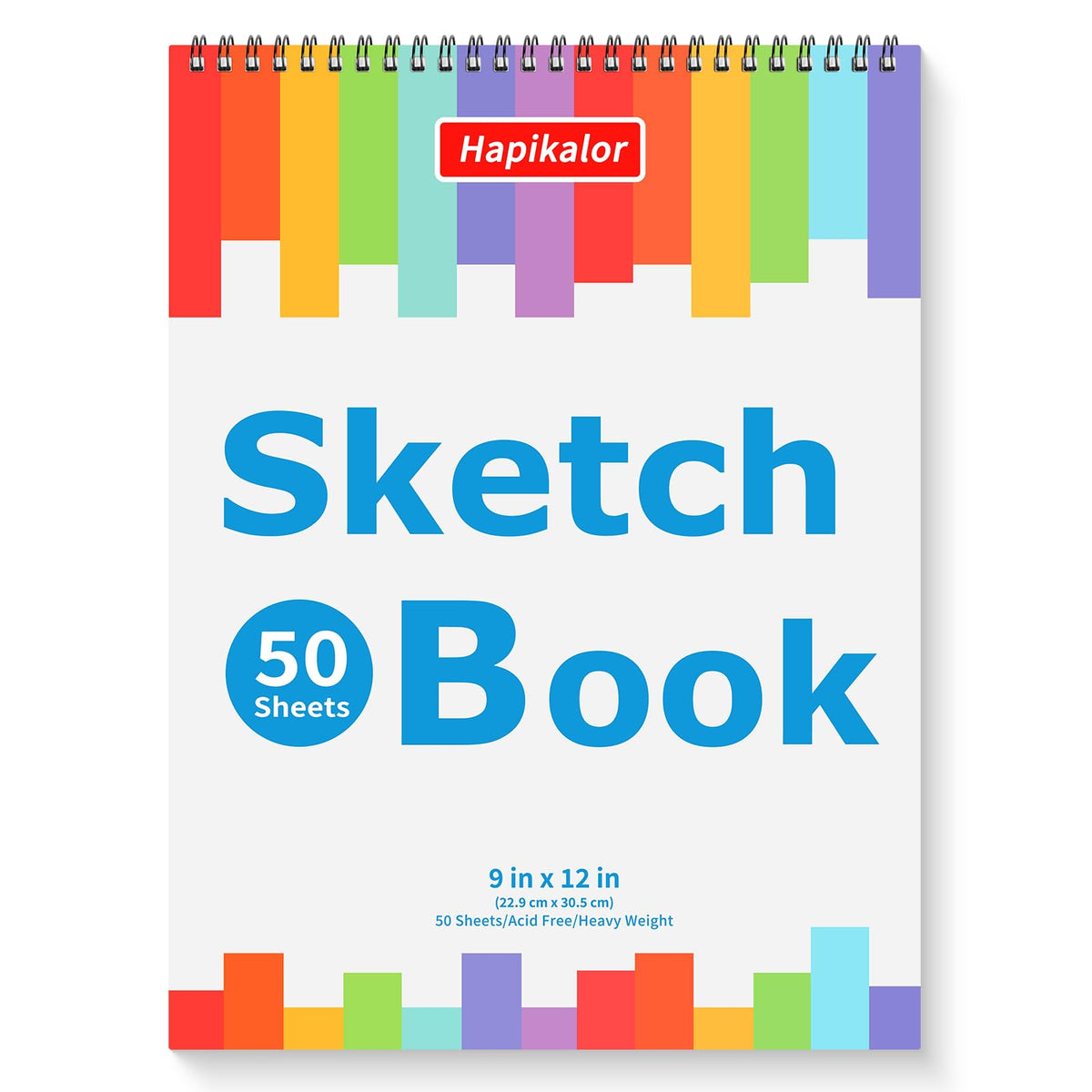 9" x 12" Sketch Book, 2-Pack 50 Sheets Spiral Bound Art Sketchbook Notebook