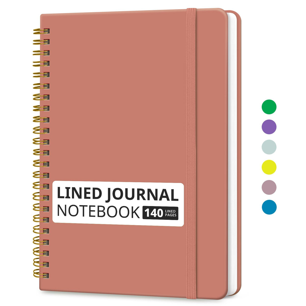 Taja Lined Spiral Notebook for Work, 5.7"x7.9" Spiral Journal College Ruled