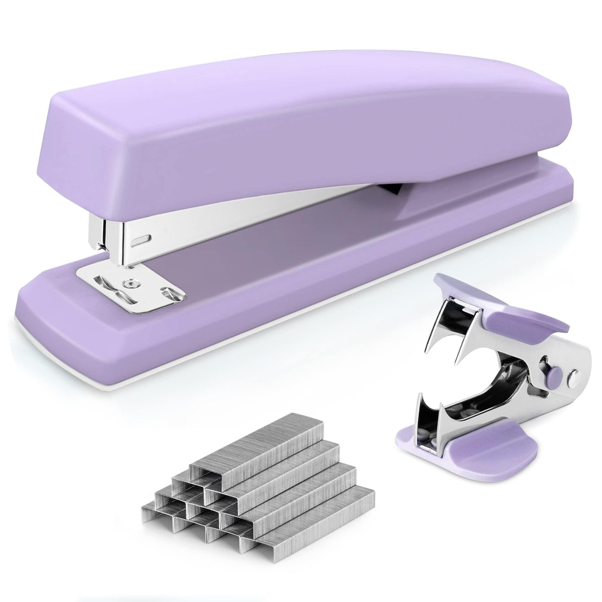 Deli Stapler, 2000 Staples and 2 Staple Removers, 2 Pack, Black