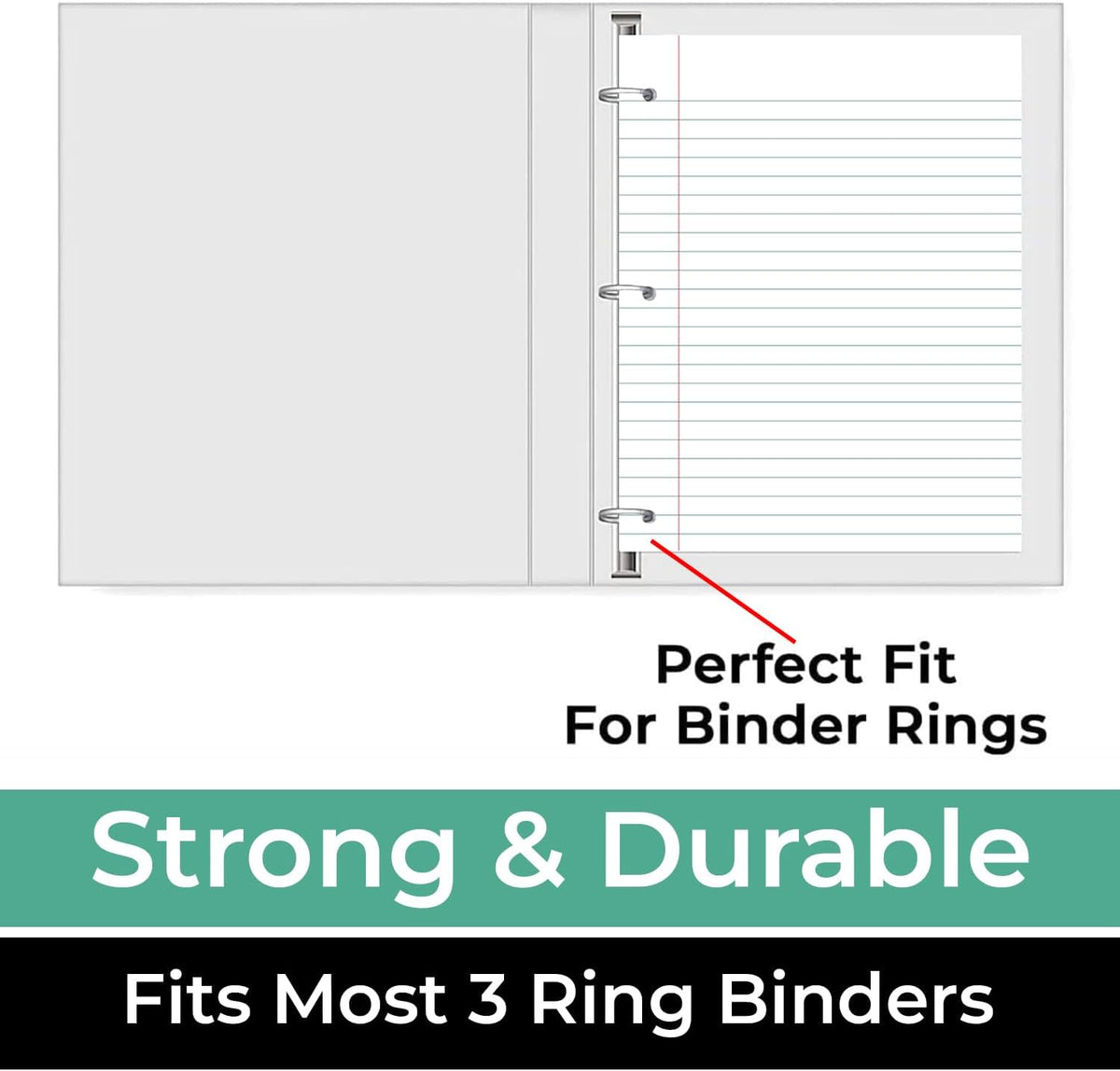 Rosmonde 900 Sheets Loose Leaf Paper, 6 Pack, Wide Ruled Filler Paper