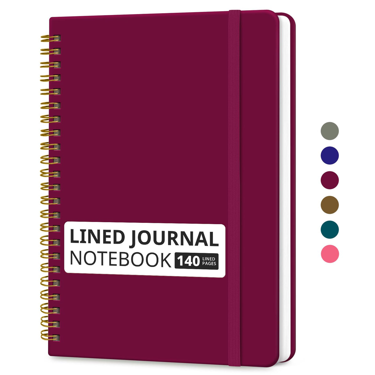 Taja Lined Spiral Notebook for Work, 5.7"x7.9" Spiral Journal College Ruled