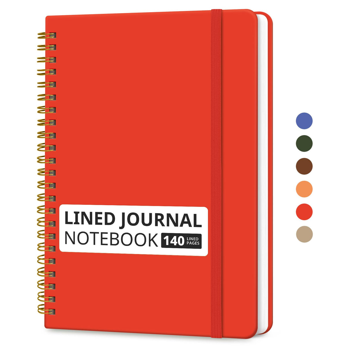Taja Lined Spiral Notebook for Work, 5.7"x7.9" Spiral Journal College Ruled