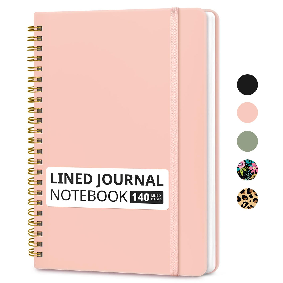 Taja Lined Spiral Notebook for Work, 5.7"x7.9" Spiral Journal College Ruled