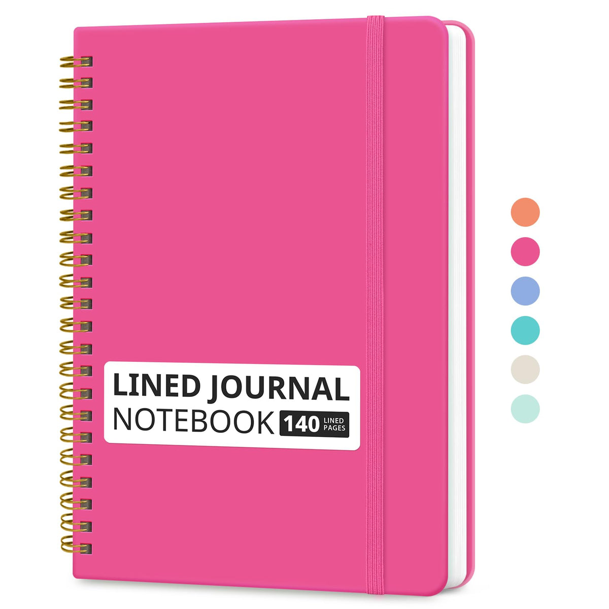 Taja Lined Spiral Notebook for Work, 5.7"x7.9" Spiral Journal College Ruled