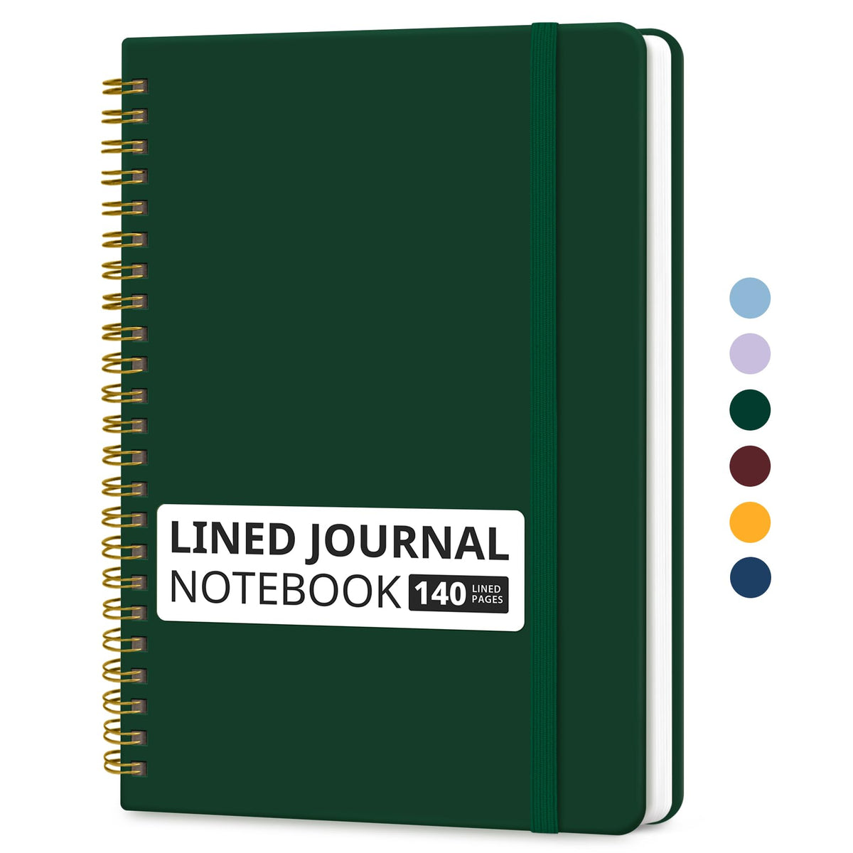 Taja Lined Spiral Notebook for Work, 5.7"x7.9" Spiral Journal College Ruled