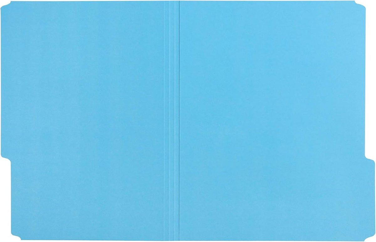 Amazon Basics File Folders for Organization, Letter Size, 1/3 Cut Tab, Sturdy with Tabs for Organizing and Filing, Blue, 36-Pack