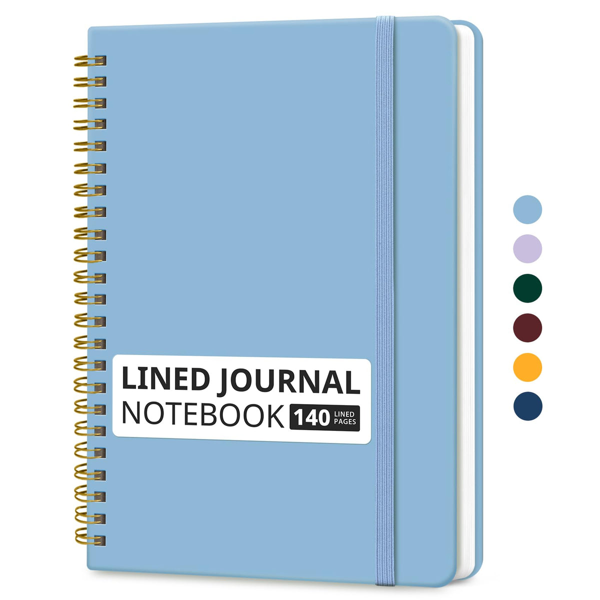 Taja Lined Spiral Notebook for Work, 5.7"x7.9" Spiral Journal College Ruled