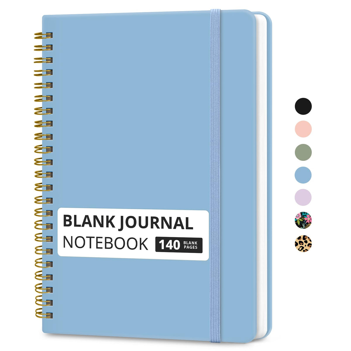 Taja Lined Spiral Notebook for Work, 5.7"x7.9" Spiral Journal College Ruled
