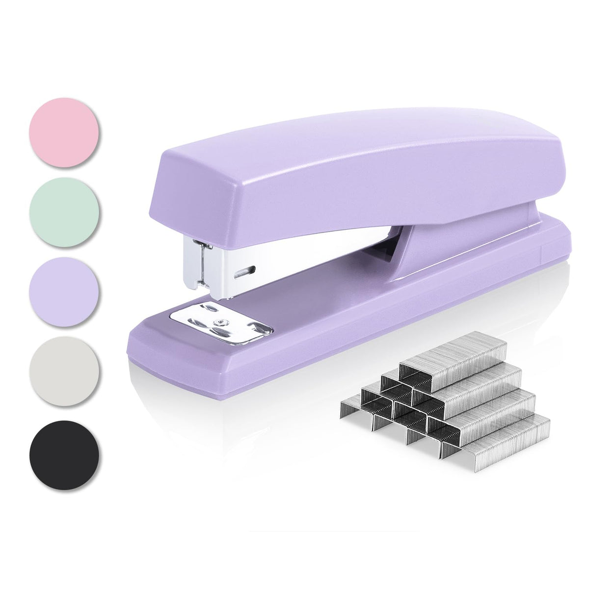 Deli Stapler, Desktop Staplers with 640 Staples, 25 Sheet Capacity, Green