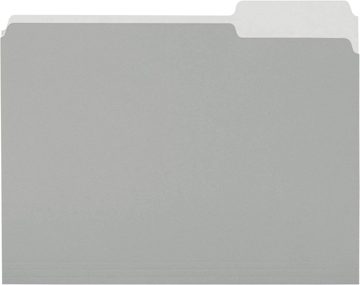 Amazon Basics File Folders for Organization, Letter Size, 1/3 Cut Tab, Sturdy with Tabs for Organizing and Filing, Blue, 36-Pack
