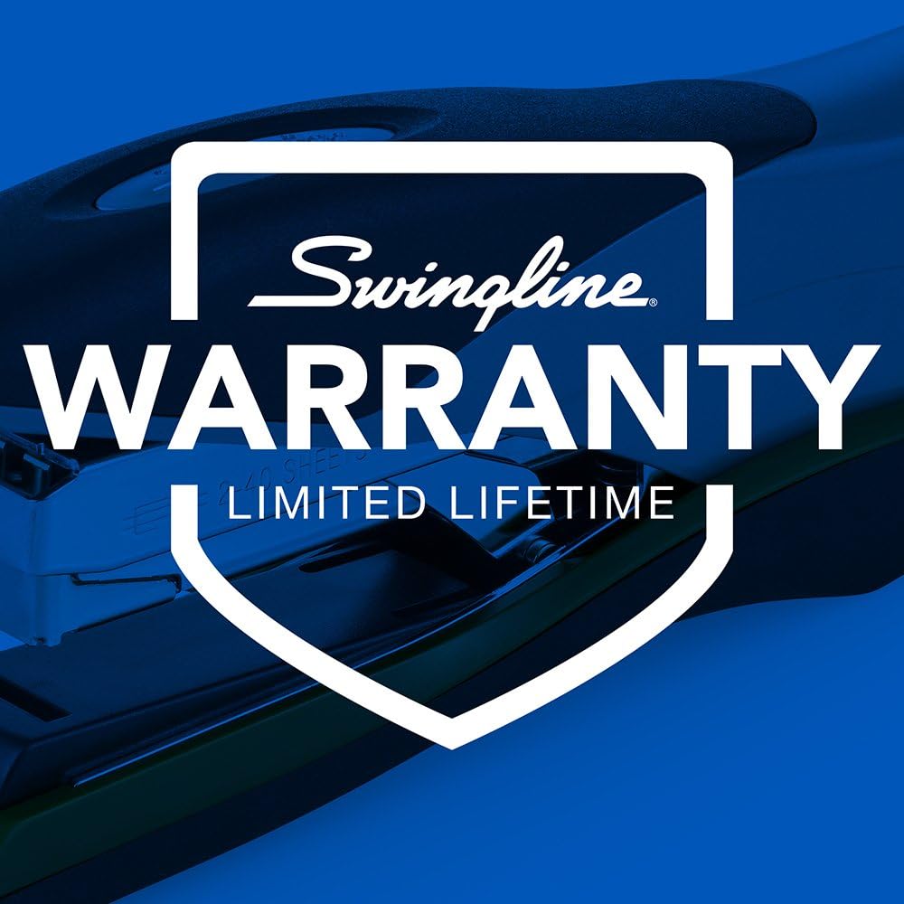 Swingline Stapler, 40 Sheet Capacity, Optima 40, Jam Free, Reduced Effort, Soft Grip, Metal, Orange and Gray (87845)