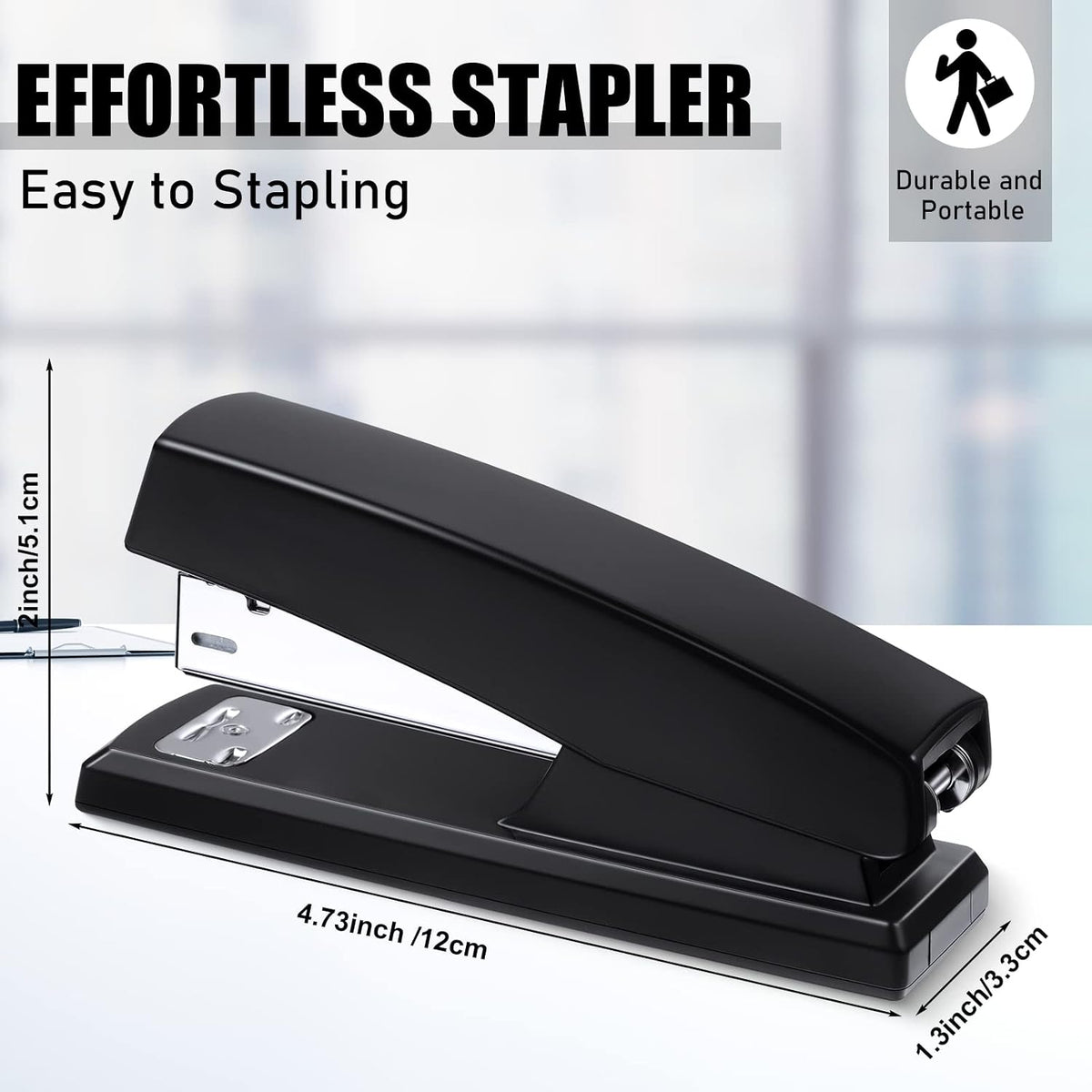 Yahenda 6 Pieces 6 Pieces Metal Desktop Stapler, 25 Sheet Capacity Staples