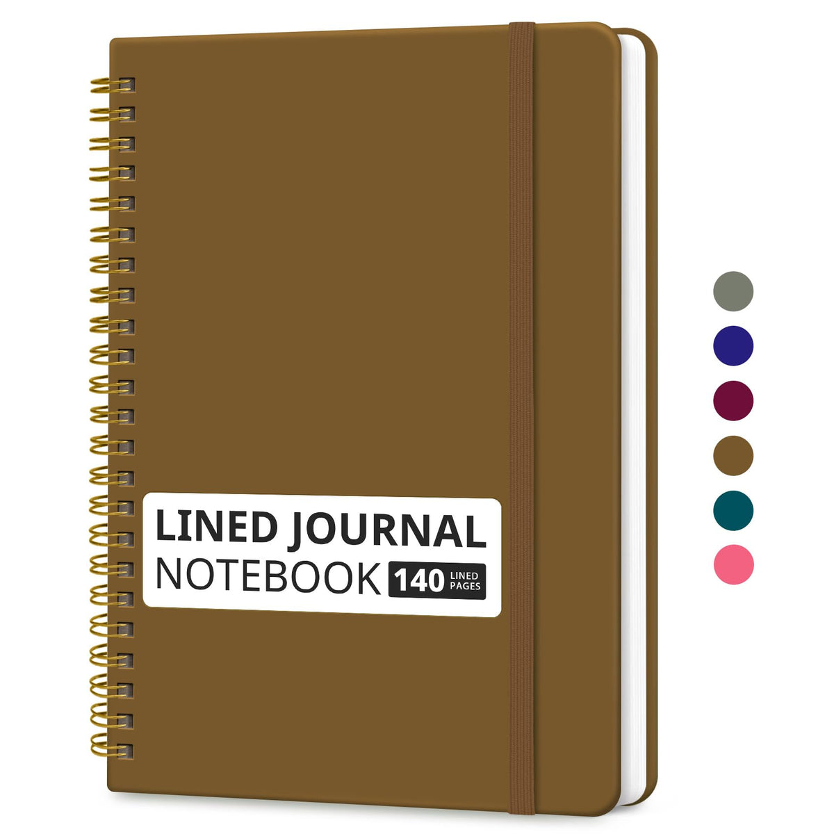 Taja Lined Spiral Notebook for Work, 5.7"x7.9" Spiral Journal College Ruled