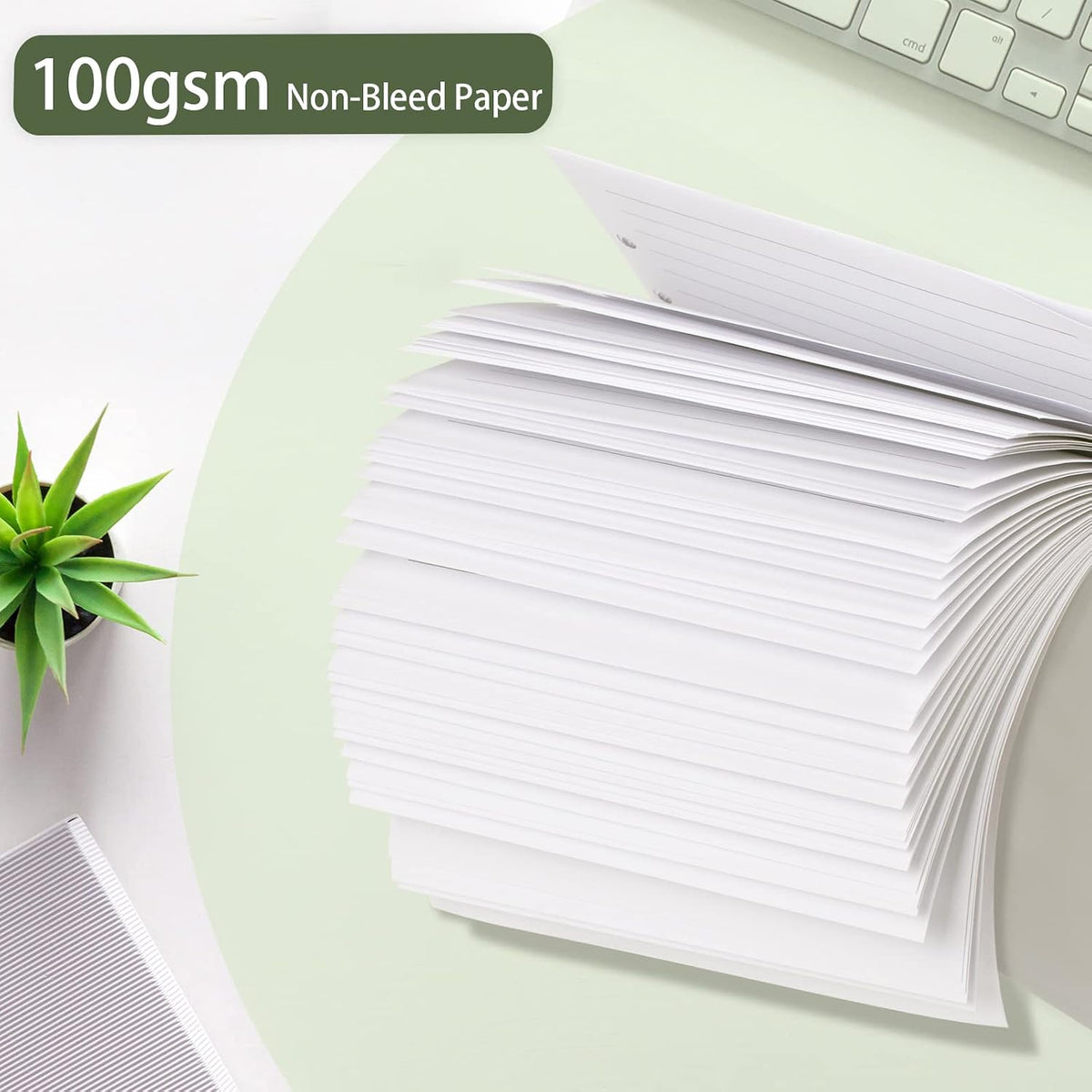 A5 Refill Paper, 6 Ring Lined Paper with Binder Dividers, 240 Pages, White