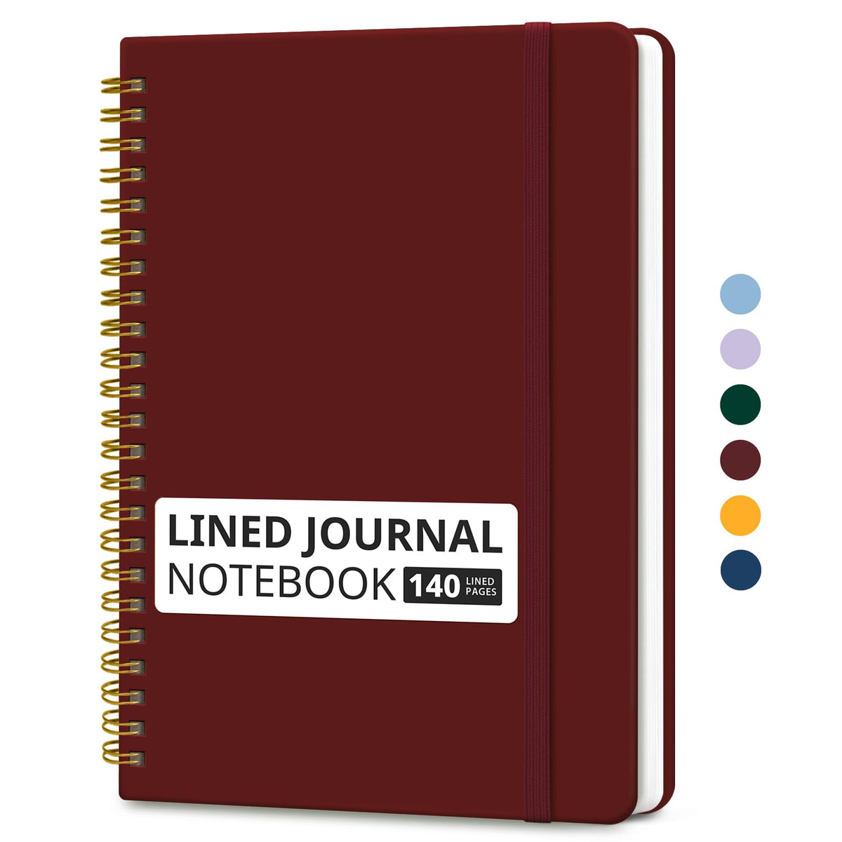 Taja Lined Spiral Notebook for Work, 5.7"x7.9" Spiral Journal College Ruled