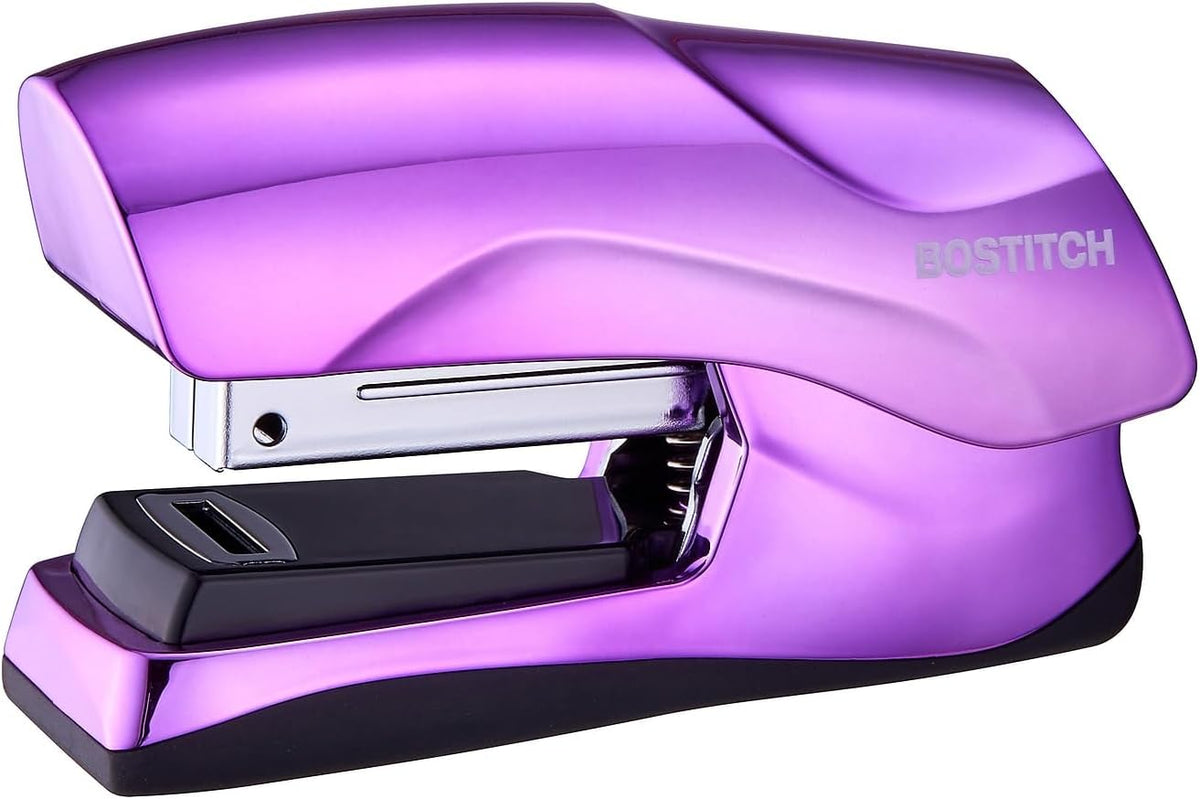 Bostitch Office Heavy Duty Stapler, 40 Sheet Capacity, No Jam, Half Strip, Fits into the Palm of Your Hand, For Classroom, Office or Desk, Gold Chrome