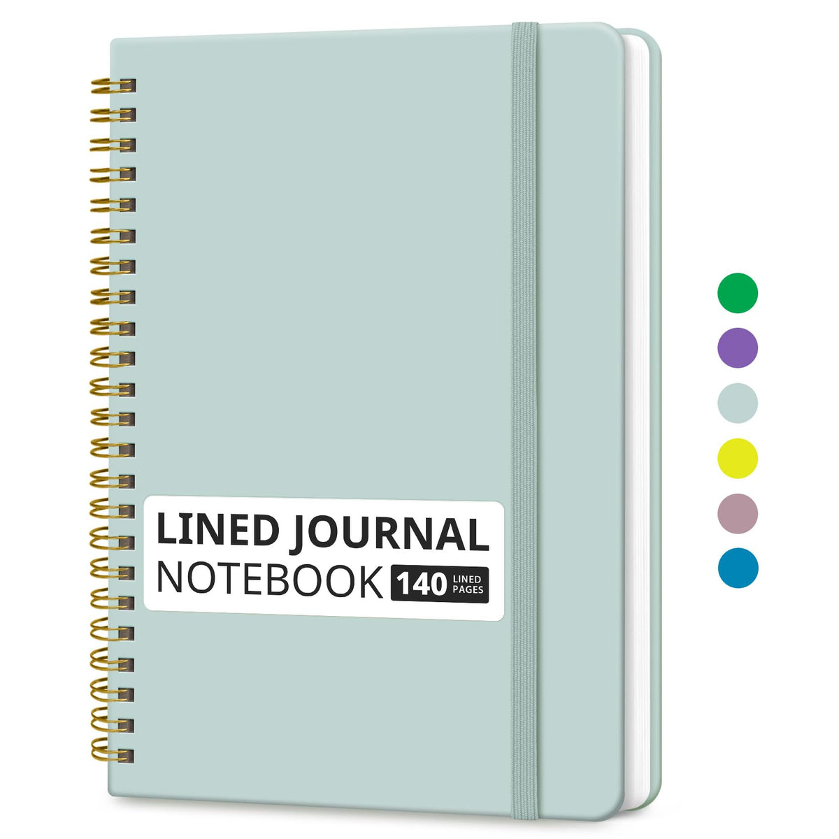 Taja Lined Spiral Notebook for Work, 5.7"x7.9" Spiral Journal College Ruled