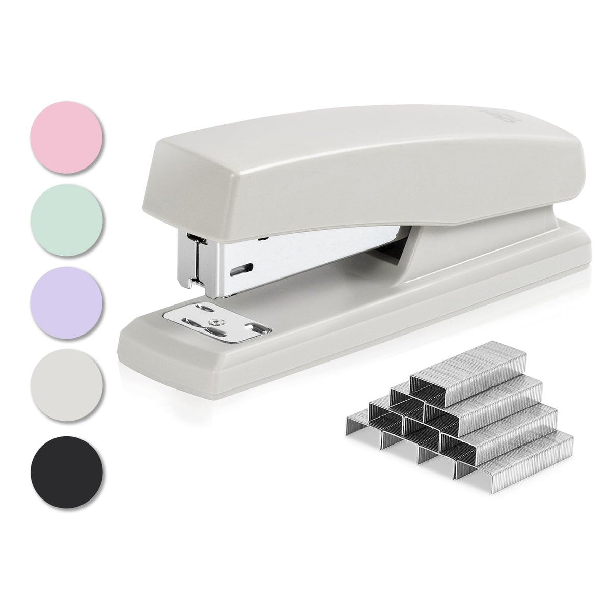 Deli Stapler, Desktop Staplers with 640 Staples, 25 Sheet Capacity, Pink