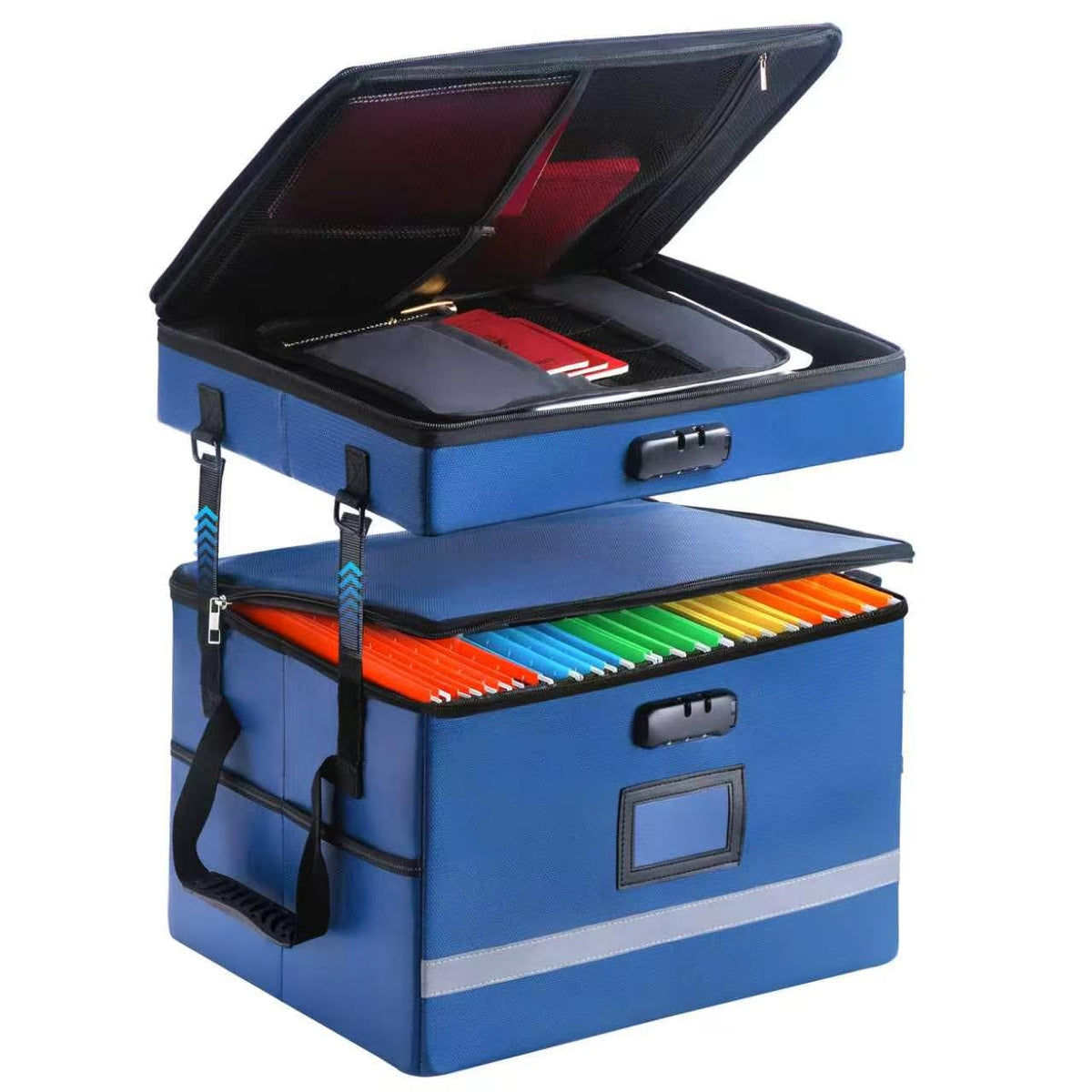 EXLIFBAG Fireproof File Organizer with Lock, 1 Layer