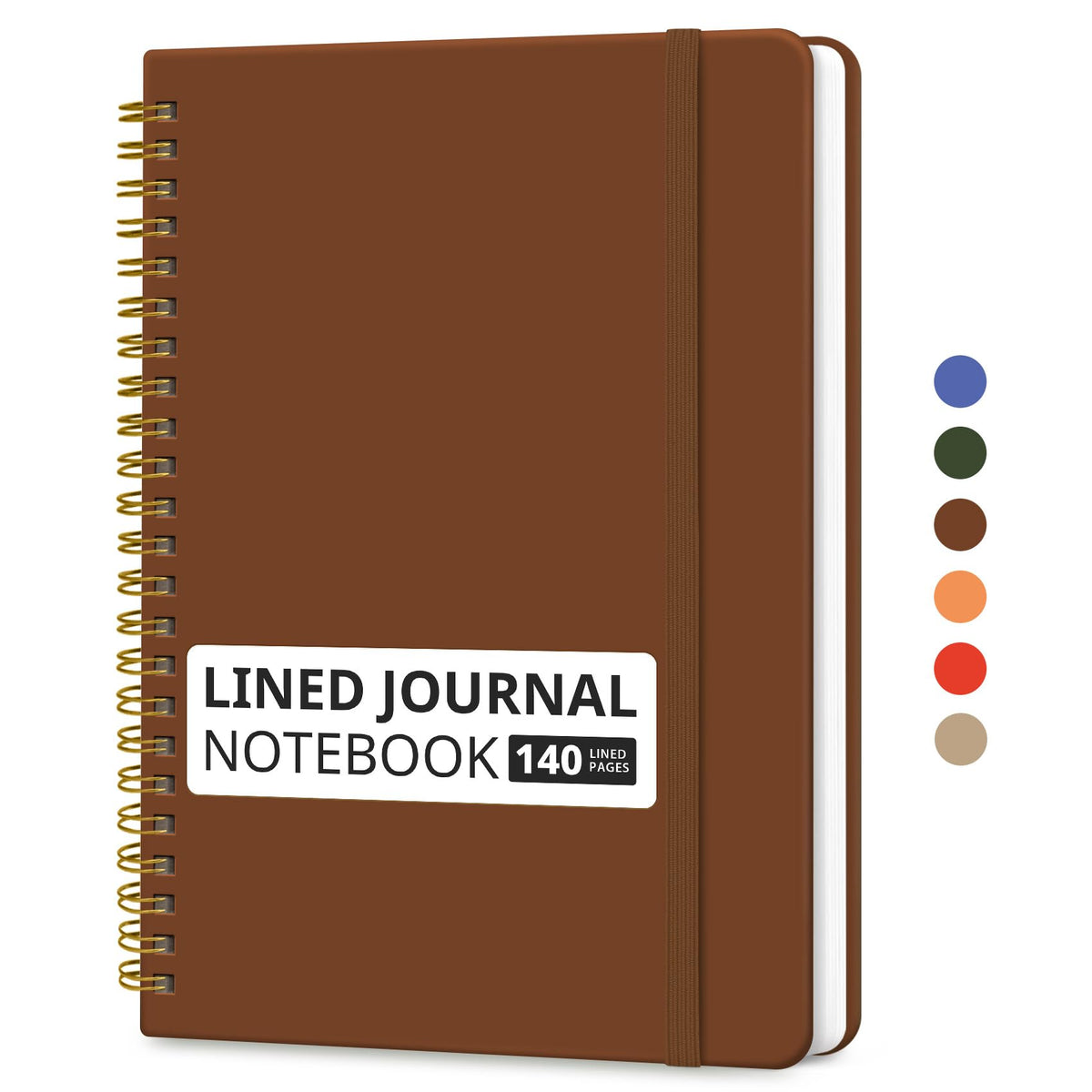 Taja Lined Spiral Notebook for Work, 5.7"x7.9" Spiral Journal College Ruled